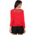 BuyNewTrend Red Crepe Neck-Lace Top For Women