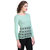 BuyNewTrend Woolen Light Green Full Sleeve Short Sweater/Pullover For Women