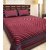 Dinesh Enterprises ,Bedsheet ( Bed Zone Cotton Rajasthani king Size Double Bedsheet with 2 Pillow cover) Red Colour