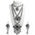 Jewelmaze Rhodium Plated 3 Layer Navratri Special Necklace Set -1110867 
