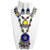 JewelMaze Multicolour Beads Rhodium Plated 2 Layer Navratri Special Necklace Set -1110891