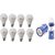 Alpha 7 Watt Pack of 8 Bulb (one year replacement warrant) With Free Solar Rechargeable Lantern