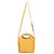Envie Faux Leather Mustard Coloured Embellished Zipper Closure   Sling Bag