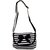 Envie  White & Black Striped Pattern Zipper Closure Sling Bag