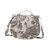 Envie Faux Leather Printed White & Black Magnetic Snap Sling Bag