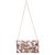 Envie Faux Leather Printed Cream and  Brown Fold Over Magnetic Snap Sling Bag