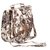 Envie Faux Leather Printed White & Black Magnetic Snap Crossbody Bag