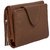 Envie Faux Leather Solid Brown Magnetic Snap Clutch for Women