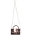 Envie Faux Leather Grey Melange Embellished Magnetic Snap Sling Bag