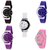 Xforia Multicolor Round Girls Watches for Women Combo of 5 (Pink, White, Blue, Purple  Black)