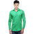 Black Bee Green Comfort Fit Casual Poly-Cotton Shirt for Men