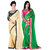 Women Combo Of Yellow  Green Trendy Chiffon Saree