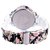 Varni Retail Black Floral Dial With Printed Strap Girls Wrist Watch For Women  BlackFloralMarbelWomenVR