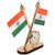 Indian Flag  With Clock For Office Universal Car Home