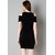 Black Cold Shoulder Embroidery Dress