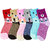 Neska Moda Cotton Ankle Length Multicolor Kids 6 Pair Socks For 3 To 7 Years SK408