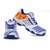 Feroc ADF White Blue Cricket shoes
