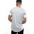 PAUSE Silver Solid Cotton Round Neck Slim Fit Short Sleeve Men's T-Shirt