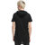 PAUSE Black Solid Cotton Slim Fit Short Sleeve Men's Hooded T-Shirt