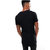 PAUSE Black Solid Cotton Round Neck Regular Short Sleeve Men's T-Shirt