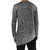 PAUSE Grey Solid Cotton Round Neck Slim Fit Full Sleeve Men's T-Shirt
