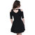 BuyNewTrend Black Solid Fit & Flare Dress For Women
