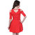 BuyNewTrend Red Solid Fit & Flare Dress For Women