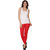 BuyNewTrend Plain Black Red Full Length Churidar Legging For Women-Pack of 2