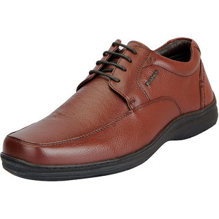 Hush Puppies Mens Premium Leather Tan Formal Lace Up Shoes