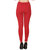 BuyNewTrend Plain Maroon Pink Red Beige Full Length Churidar Legging For Women-Pack of 4