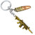 Faynci Antique Golden AK 47 Rifle led Key Chain with Bullet for Army Weapon Lover