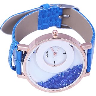 blue designer watch
