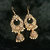 JewelMaze White Beads Antique Gold Plated Jhumki Earrings-1313507A