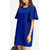 FT Blue Crepe Designer Sleeves Short Dress
