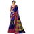 Meia Blue Cotton Embellished Saree With Blouse