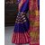 Meia Blue Cotton Embellished Saree With Blouse