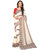 Meia White Georgette Printed Saree With Blouse