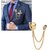 Men Style Crystal Star Angel Wing Badge Star Collar Pin Brooch For Men