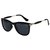 Hh Elagante Black Wrap-around Non-metal Full Rim Wayfarer Sunglasses Medi 