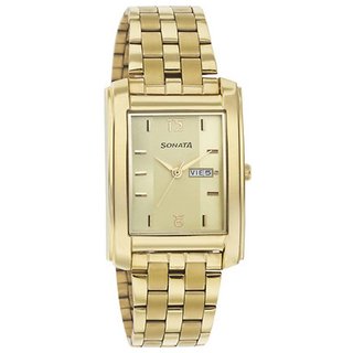 Buy Sonata Rectangle Analog Watch For Men 7953YM04 Online 1849