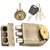 Spider Tri Bolt Door Lock with Antique Brass Finish (DLTB03AB) with 4 brass Computer Keys