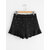 Women Summer Pearl Stretchable Black Shorts