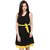 Westrobe Womens Flaired Black Yellow Short Dress