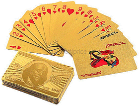 Right Traders Golden Plated Playing Card with a New Look ( pack of 1)