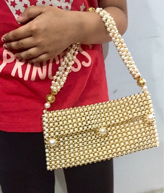 White Pearl Moti Bag at Rs 300/piece in Kolkata | ID: 24272206862