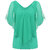 Aashish Fabrics - Green Summer Cold Shoulder V Neck Front Women Top