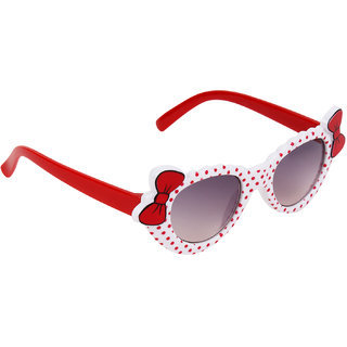 Zyaden Girl's Black Full Rim UV Protection Cat-eye Sunglasses