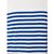 Women's Blue and White Round Neck Half Sleeve Striped Cold Shoulder Top