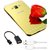 BeingStylish 3 in 1 Combo of Golden Aluminum Metal Bumper Mirror PC Back Case Cover for Samsung J7 2016