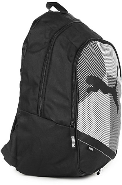 puma unisex echo plus black & white backpack